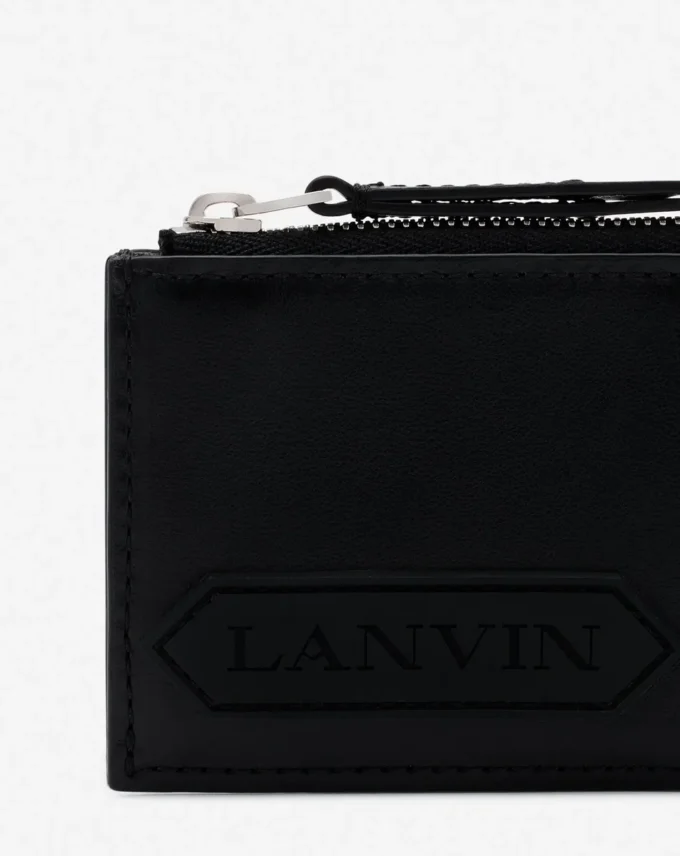 Porte-cartes en cuir Lanvin Signature