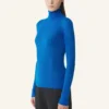 Pull à col roulé en laine mérinos et soie
