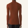Pull à col roulé en laine mérinos et soie