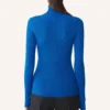 Pull à col roulé en laine mérinos et soie