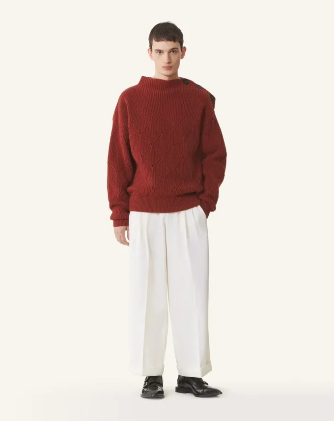 Pull en laine avec détail losange