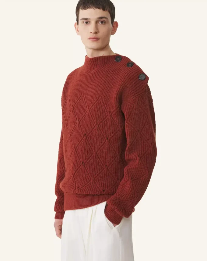 Pull en laine avec détail losange