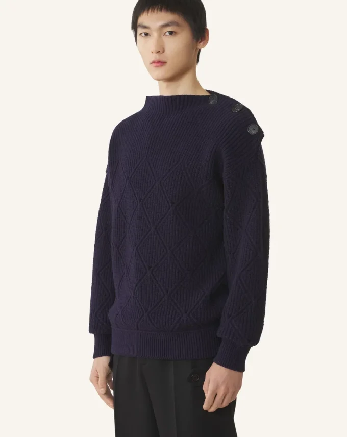 Pull en laine avec détail losange