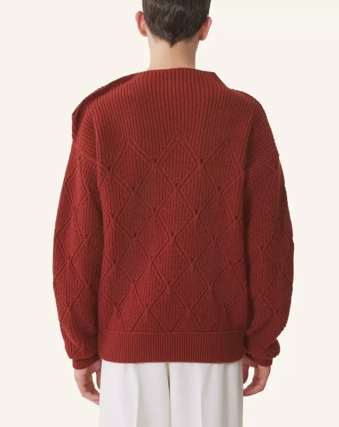 Pull en laine avec détail losange