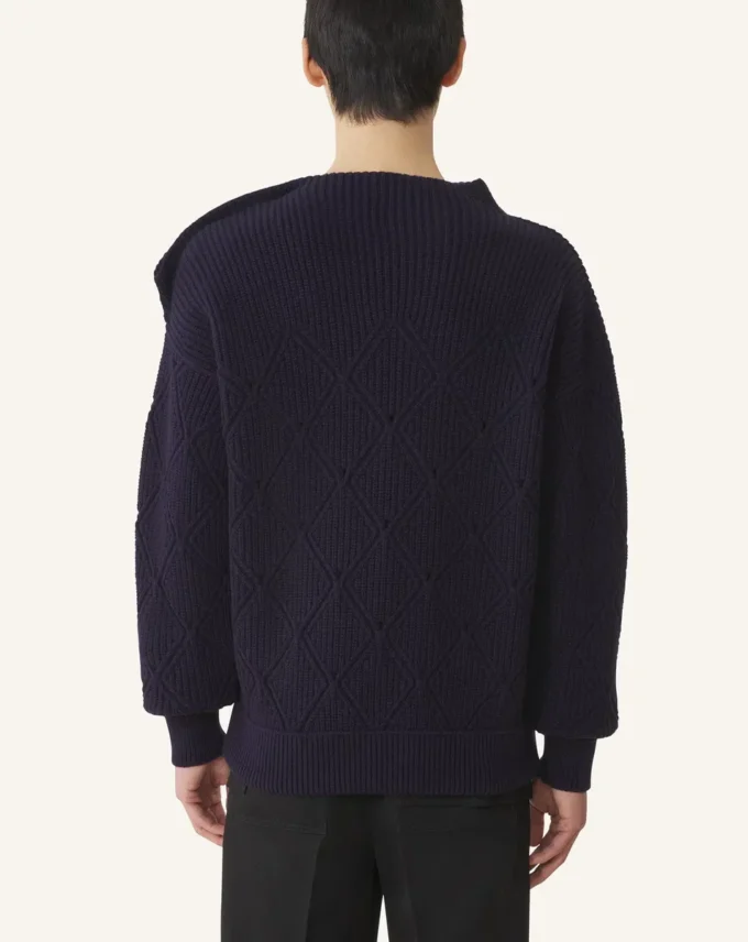 Pull en laine avec détail losange