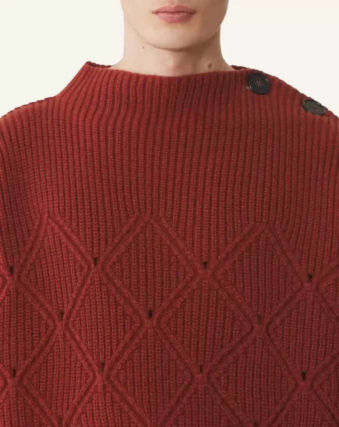Pull en laine avec détail losange