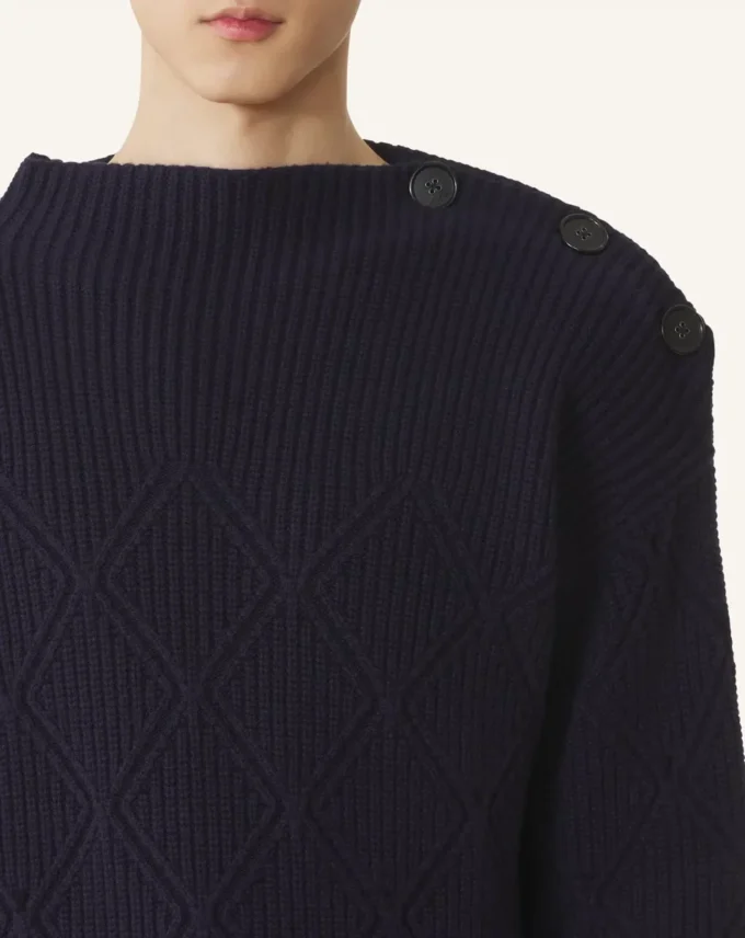 Pull en laine avec détail losange