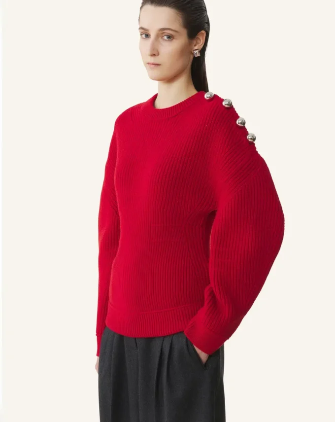Pull en laine côtelé