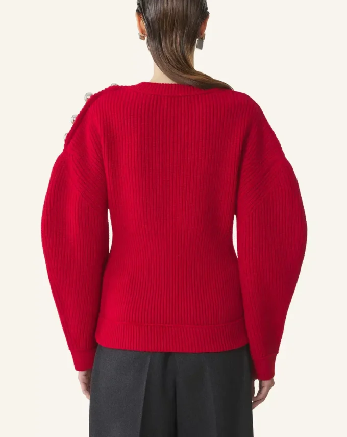 Pull en laine côtelé