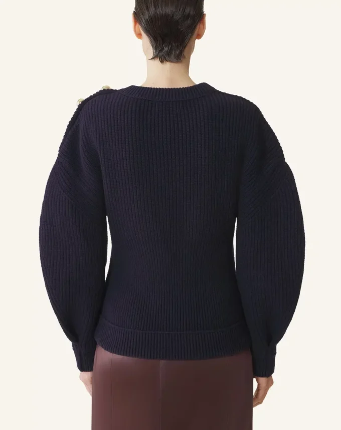 Pull en laine côtelé