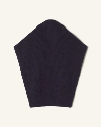 Pull sans manches en laine à détails diamant