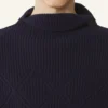 Pull sans manches en laine à détails diamant
