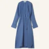 Robe chemise en popeline de coton