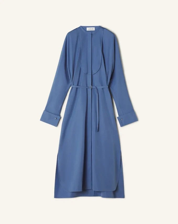 Robe chemise en popeline de coton
