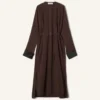 Robe chemise en popeline de coton