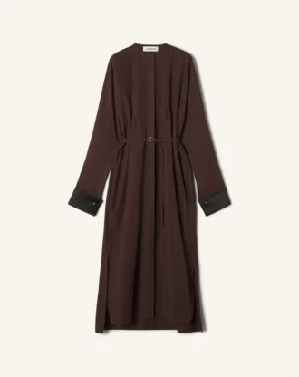 Robe chemise en popeline de coton