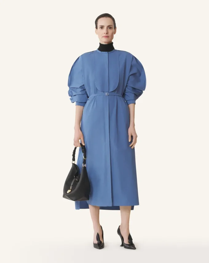 Robe chemise en popeline de coton