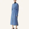 Robe chemise en popeline de coton