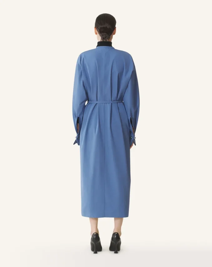 Robe chemise en popeline de coton