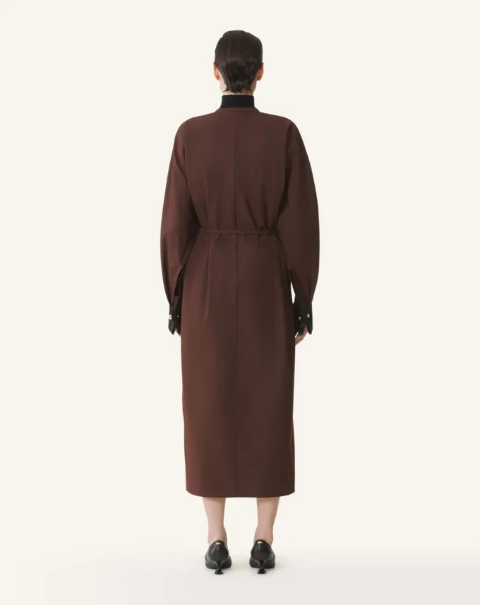 Robe chemise en popeline de coton