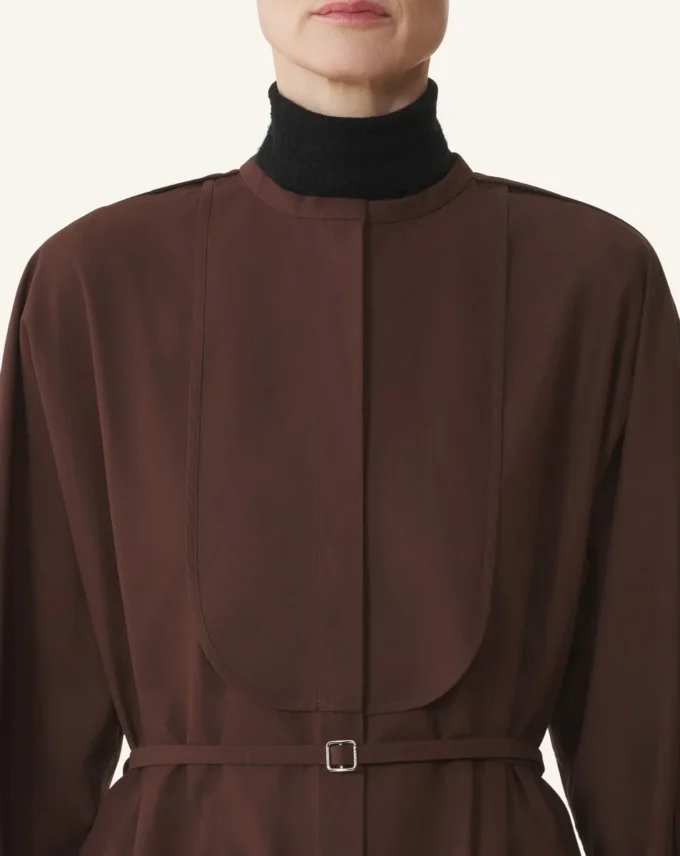 Robe chemise en popeline de coton