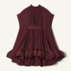Robe courte en charmeuse