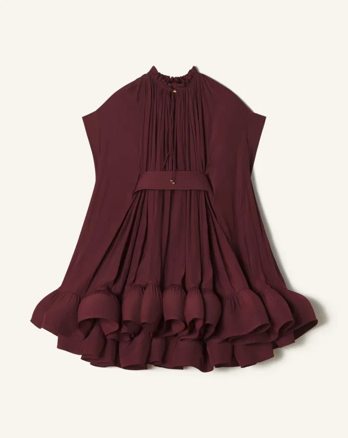 Robe courte en charmeuse