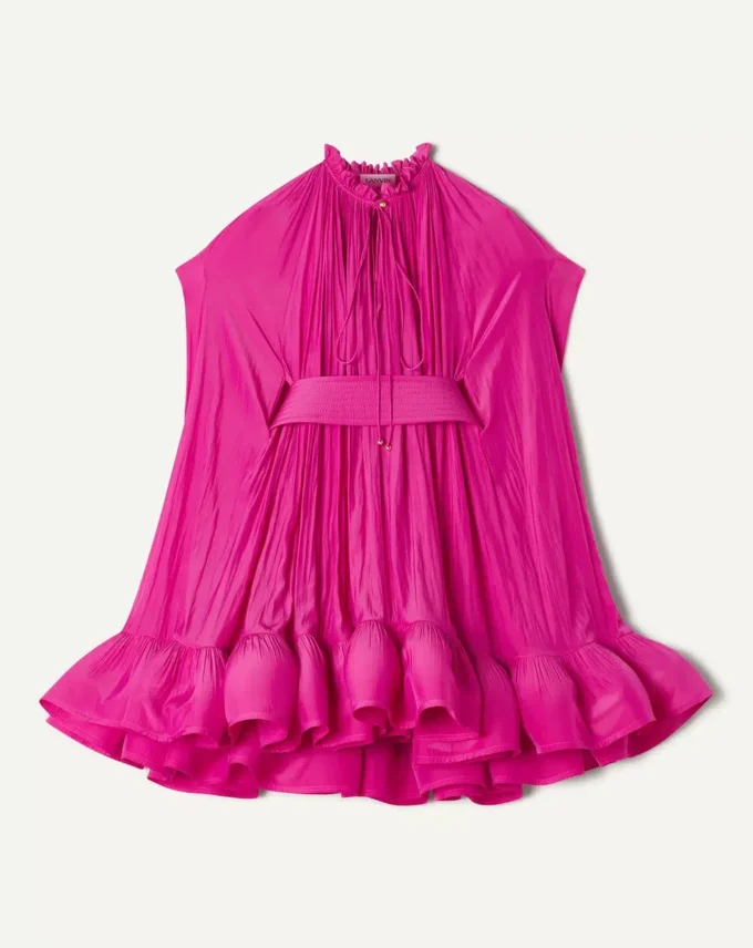 Robe courte en charmeuse