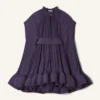 Robe courte en charmeuse