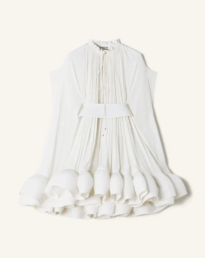 Robe courte en charmeuse