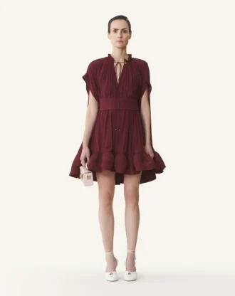 Robe courte en charmeuse