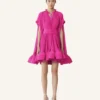 Robe courte en charmeuse