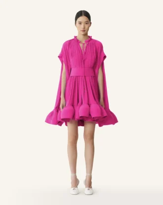 Robe courte en charmeuse