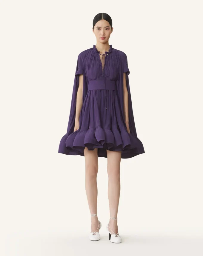 Robe courte en charmeuse