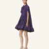 Robe courte en charmeuse