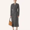 Robe en laine Prince de Galles à double boutonnage