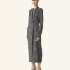 Robe en laine Prince de Galles à double boutonnage