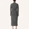 Robe en laine Prince de Galles à double boutonnage
