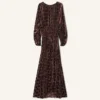 Robe en velours dévoré