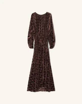 Robe en velours dévoré