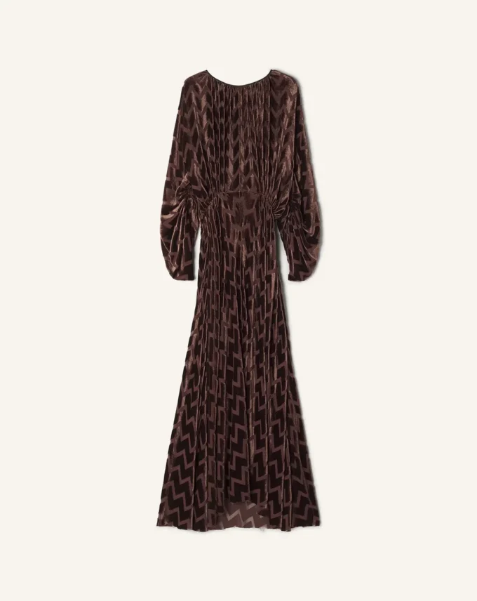 Robe en velours dévoré