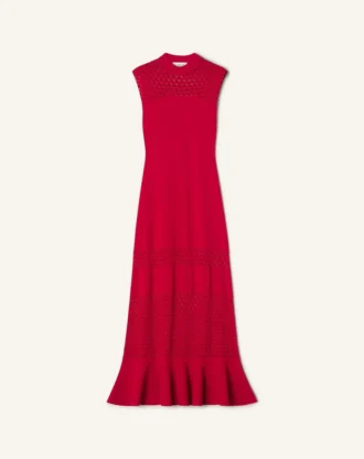 Robe en viscose avec détails en dentelle