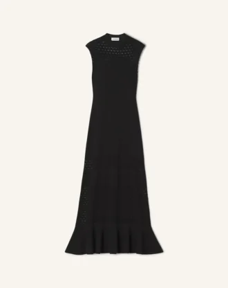 Robe en viscose avec détails en dentelle