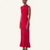 Robe en viscose avec détails en dentelle