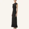 Robe en viscose avec détails en dentelle