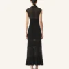 Robe en viscose avec détails en dentelle