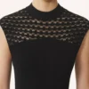 Robe en viscose avec détails en dentelle