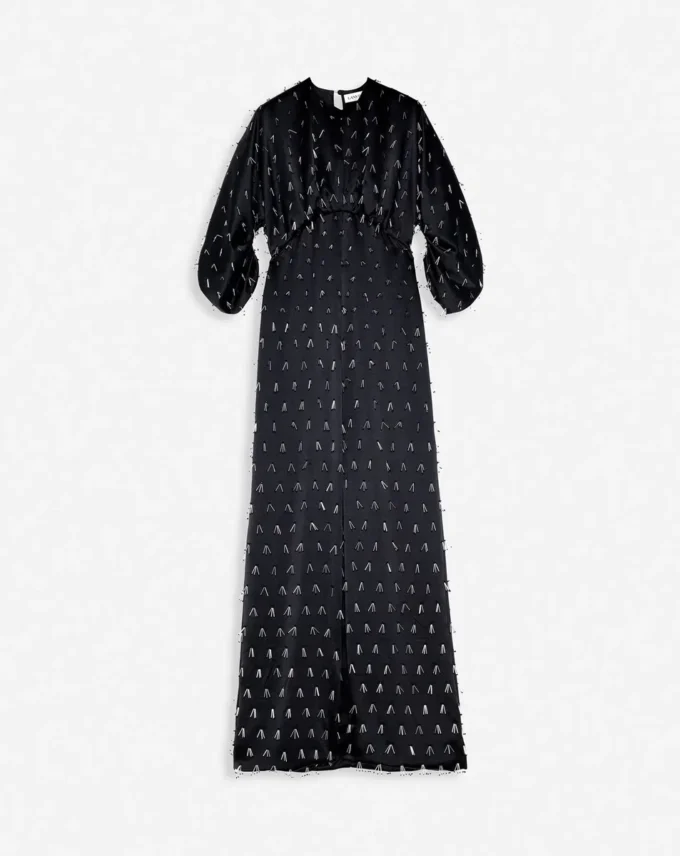 Robe longue brodée