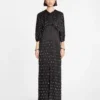 Robe longue brodée