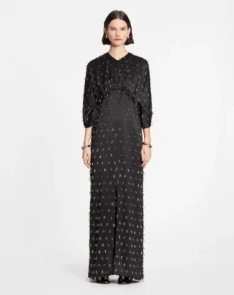Robe longue brodée